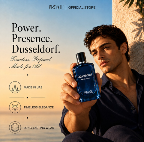 PROAJE Düsseldorf Men’s Eau de Parfum – Fresh Woody Scent | French-Based Ingredients | Made in UAE 🇦🇪 | 100ml