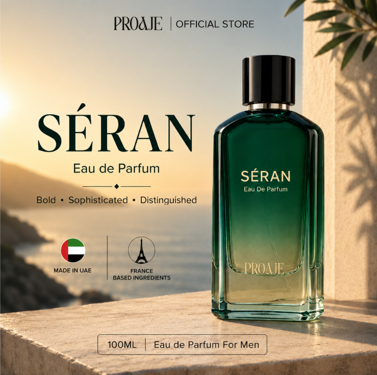 PROAJE SÉRAN Men’s Eau de Parfum – Luxury Arabian Oud Scent | French-Based Ingredients | Made in UAE 🇦🇪 | 100ml