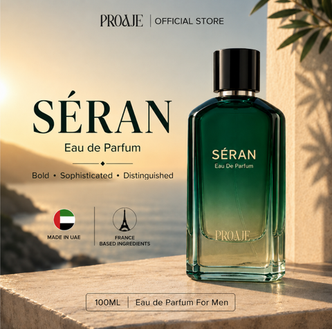 PROAJE SÉRAN Men’s Eau de Parfum – Luxury Arabian Oud Scent | French-Based Ingredients | Made in UAE 🇦🇪 | 100ml